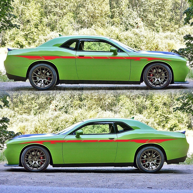 2 PCS/Set D-178 Waistline Pattern Car Modified Decorative Sticker(Red) - Decorative Sticker by PMC Jewellery | Online Shopping South Africa | PMC Jewellery | Buy Now Pay Later Mobicred