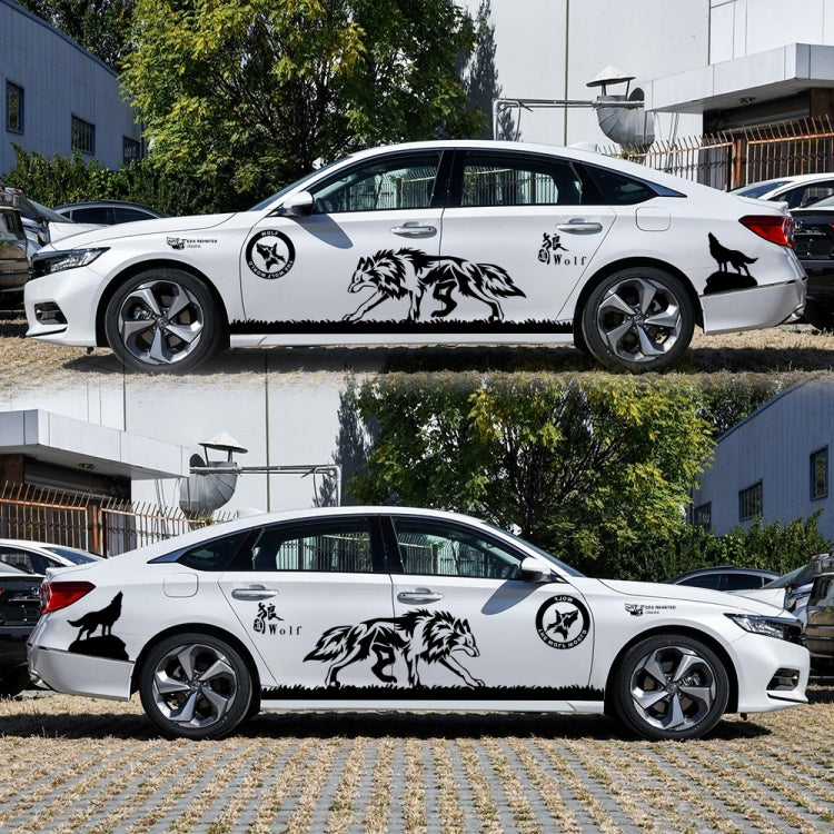 2 PCS/Set D-180 Wolf Totem Pattern Car Modified Decorative Sticker(Black) - Decorative Sticker by PMC Jewellery | Online Shopping South Africa | PMC Jewellery | Buy Now Pay Later Mobicred