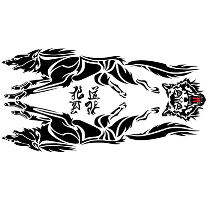 2 PCS/Set D-218 Wolf Totem Pattern Car Modified Decorative Sticker(Black) - Decorative Sticker by PMC Jewellery | Online Shopping South Africa | PMC Jewellery