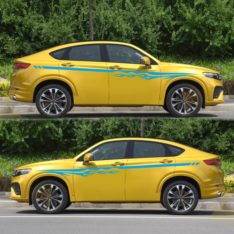 2 PCS/Set D-280 Flame Streak Pattern Car Modified Decorative Sticker(Blue) - Decorative Sticker by PMC TechLife | Online Shopping South Africa | PMC TechLife | Buy Now Pay Later Mobicred