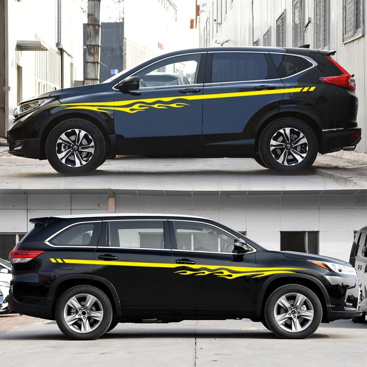 2 PCS/Set D-280 Flame Streak Pattern Car Modified Decorative Sticker(Yellow) - Decorative Sticker by PMC TechLife | Online Shopping South Africa | PMC TechLife | Buy Now Pay Later Mobicred