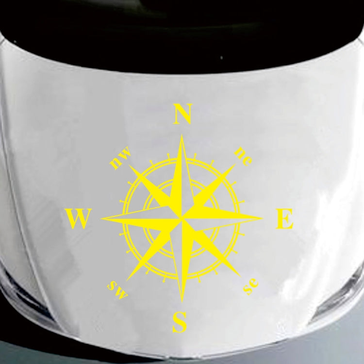 D-366 Compass Pattern Car Modified Decorative Sticker(Yellow) - Decorative Sticker by PMC Jewellery | Online Shopping South Africa | PMC Jewellery | Buy Now Pay Later Mobicred