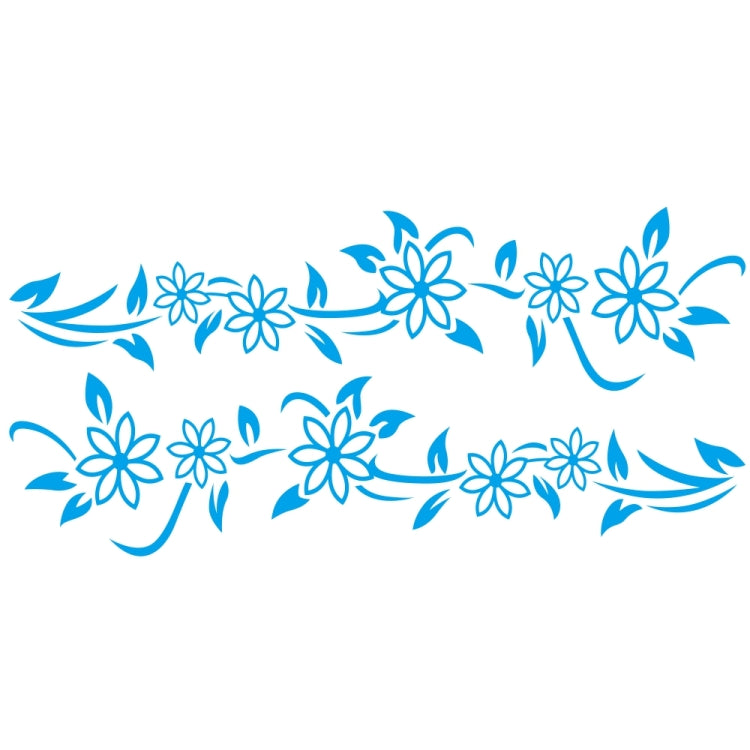 2 PCS/Set D-378 Flower Totem Pattern Car Modified Decorative Sticker(Blue) - Decorative Sticker by PMC Jewellery | Online Shopping South Africa | PMC Jewellery | Buy Now Pay Later Mobicred