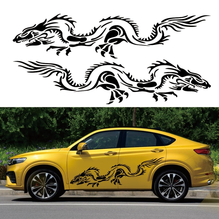 2 PCS/Set D-418 Dragon Totem Tribe Pattern Car Modified Decorative Sticker(White) - Decorative Sticker by PMC Jewellery | Online Shopping South Africa | PMC Jewellery | Buy Now Pay Later Mobicred