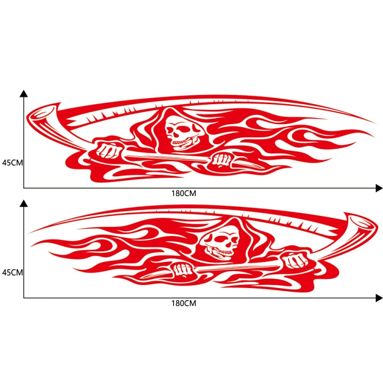 2 PCS/Set D-435 Grim Reaper Pattern Car Modified Decorative Sticker(Red) - Decorative Sticker by PMC TechLife | Online Shopping South Africa | PMC TechLife | Buy Now Pay Later Mobicred
