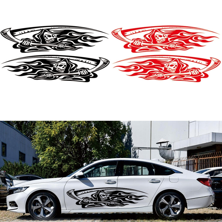 2 PCS/Set D-435 Grim Reaper Pattern Car Modified Decorative Sticker(White) - Decorative Sticker by PMC TechLife | Online Shopping South Africa | PMC TechLife | Buy Now Pay Later Mobicred