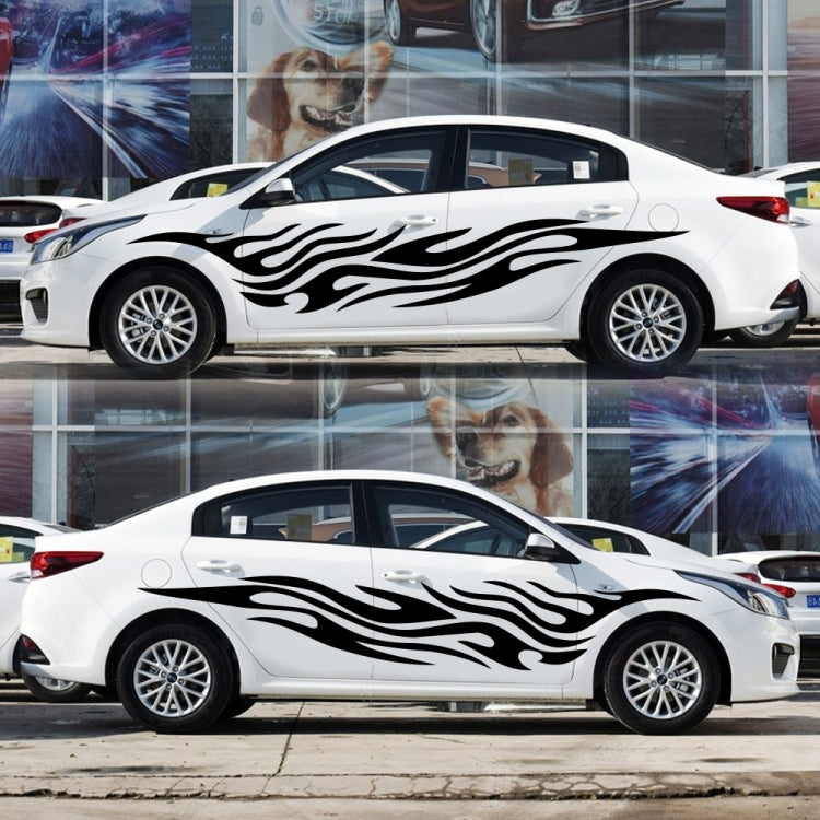 2 PCS/Set D-476 Fire Element Pattern Car Modified Decorative Sticker(Black) - Decorative Sticker by PMC TechLife | Online Shopping South Africa | PMC TechLife | Buy Now Pay Later Mobicred