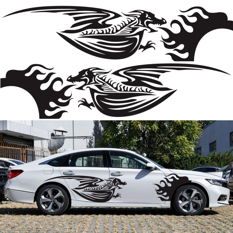 2 PCS/Set D-489 Fire-breathing Dragon Pattern Car Modified Decorative Sticker(Red) - Decorative Sticker by PMC Jewellery | Online Shopping South Africa | PMC Jewellery | Buy Now Pay Later Mobicred