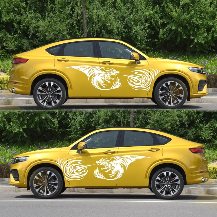 2 PCS/Set D-498 Pterosaur Spitfire Pattern Car Modified Decorative Sticker(White) - Decorative Sticker by PMC TechLife | Online Shopping South Africa | PMC TechLife | Buy Now Pay Later Mobicred