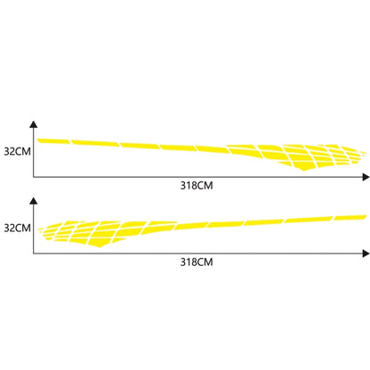 2 PCS/Set D-501 Plaid Pattern Car Modified Decorative Sticker(Yellow) - Decorative Sticker by PMC Jewellery | Online Shopping South Africa | PMC Jewellery | Buy Now Pay Later Mobicred