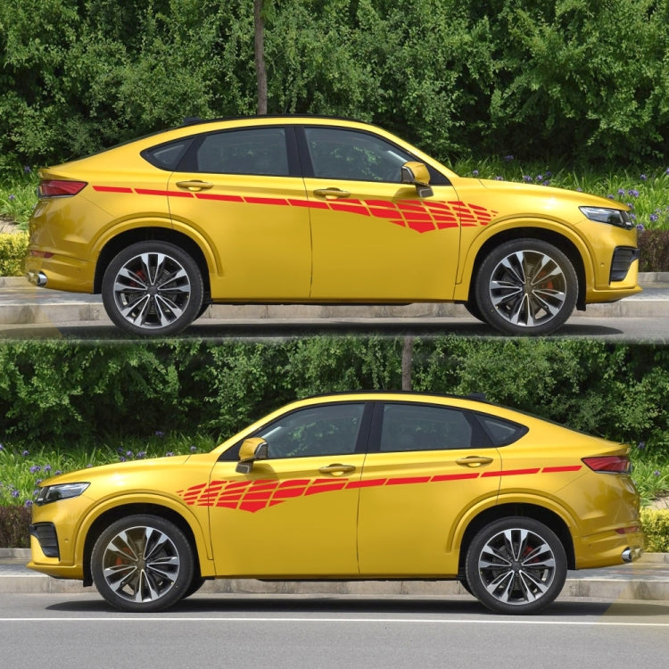 2 PCS/Set D-501 Plaid Pattern Car Modified Decorative Sticker(Red) - Decorative Sticker by PMC TechLife | Online Shopping South Africa | PMC TechLife | Buy Now Pay Later Mobicred