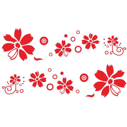 2 PCS/Set D-510 Flowers Pattern Car Modified Decorative Sticker(Red) - Decorative Sticker by PMC Jewellery | Online Shopping South Africa | PMC Jewellery | Buy Now Pay Later Mobicred