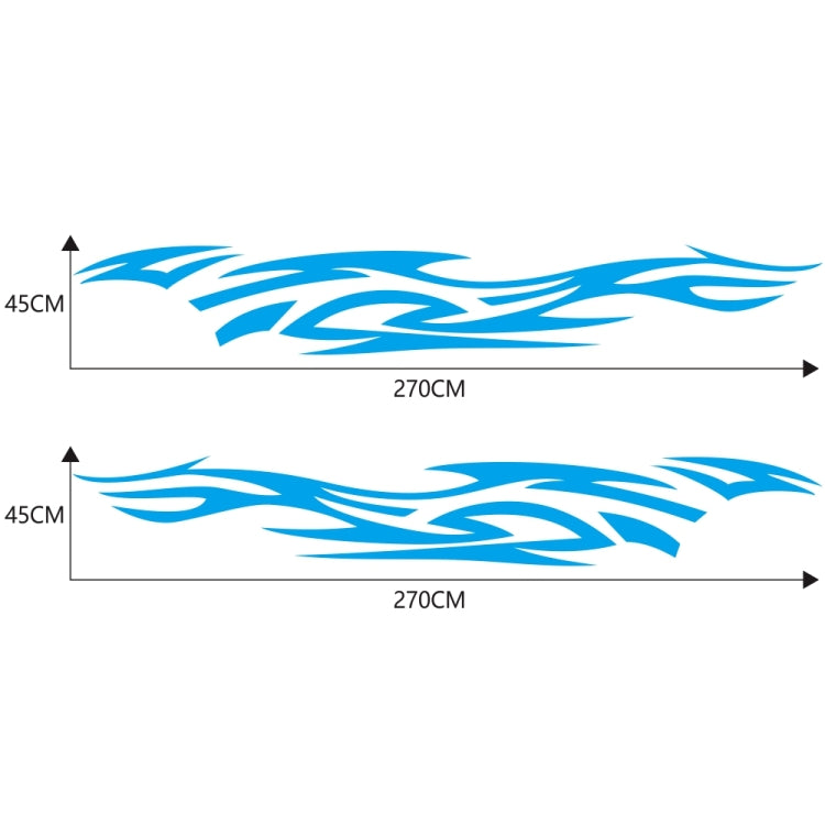 2 PCS/Set D-521 Fire Totem Pattern Car Modified Decorative Sticker(Blue) - Decorative Sticker by PMC TechLife | Online Shopping South Africa | PMC TechLife | Buy Now Pay Later Mobicred