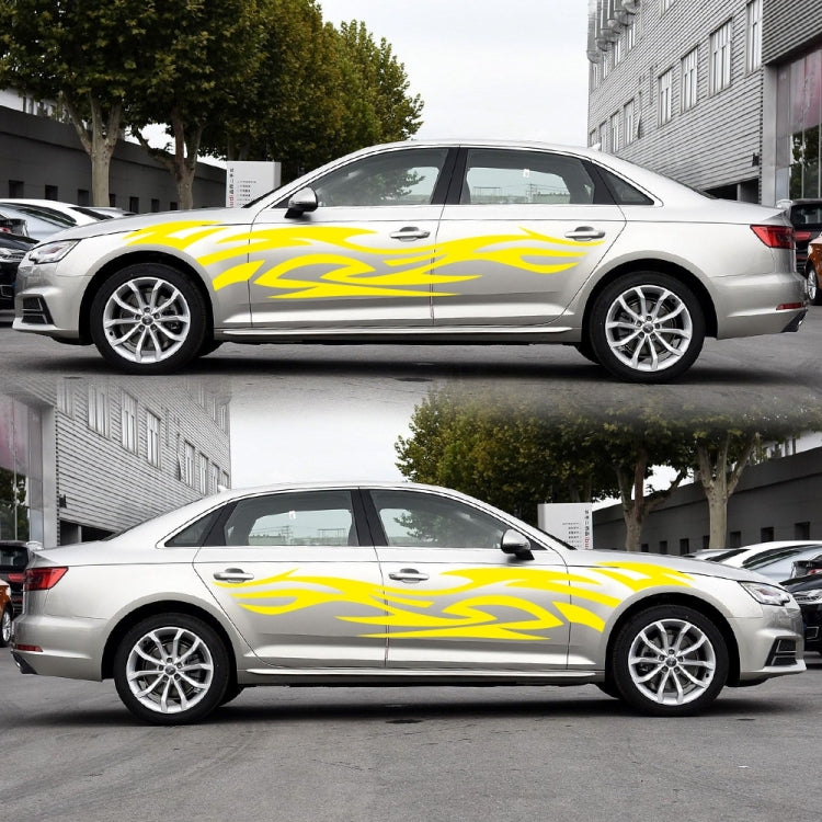 2 PCS/Set D-521 Fire Totem Pattern Car Modified Decorative Sticker(Yellow) - Decorative Sticker by PMC TechLife | Online Shopping South Africa | PMC TechLife | Buy Now Pay Later Mobicred