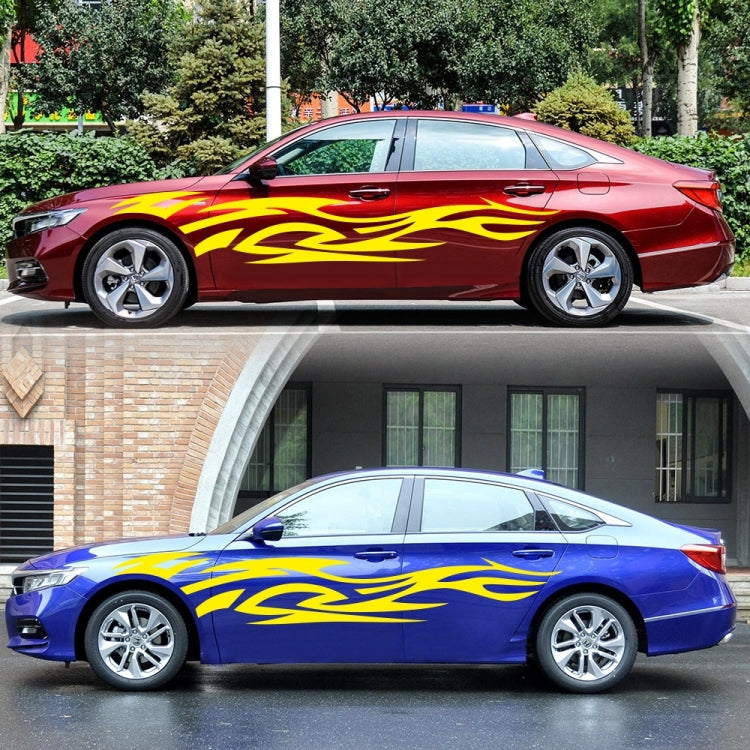 2 PCS/Set D-521 Fire Totem Pattern Car Modified Decorative Sticker(Yellow) - Decorative Sticker by PMC TechLife | Online Shopping South Africa | PMC TechLife | Buy Now Pay Later Mobicred