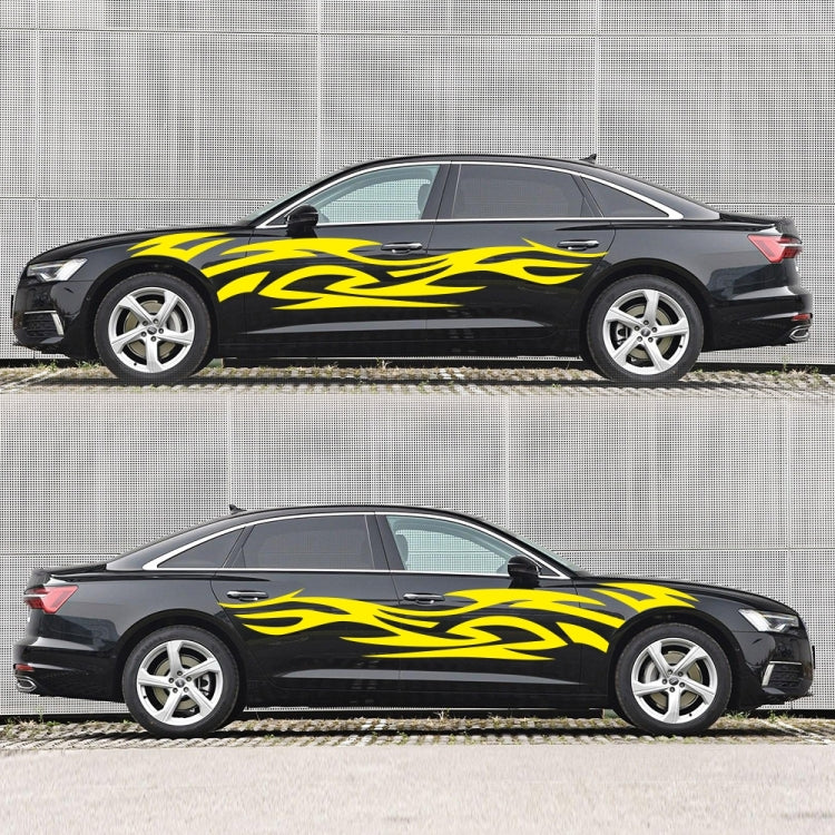 2 PCS/Set D-521 Fire Totem Pattern Car Modified Decorative Sticker(Yellow) - Decorative Sticker by PMC TechLife | Online Shopping South Africa | PMC TechLife | Buy Now Pay Later Mobicred