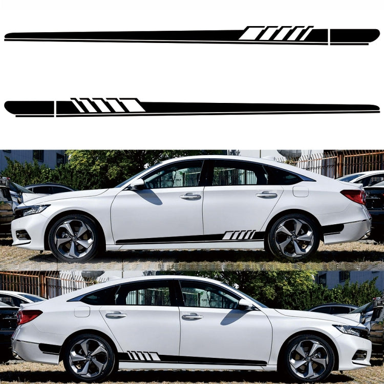2 PCS/Set D-608 Stripe Pattern Car Modified Decorative Sticker(Black) - free shipping - PMC Jewellery - Order now!