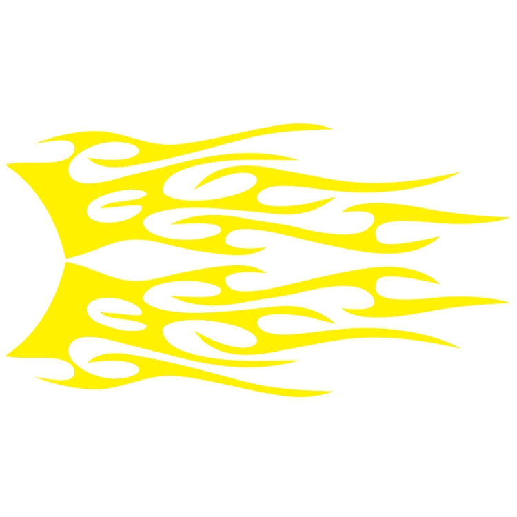 2 PCS/Set D-751 Flame Pattern Car Modified Decorative Sticker(Yellow) - Decorative Sticker by PMC Jewellery | Online Shopping South Africa | PMC Jewellery | Buy Now Pay Later Mobicred