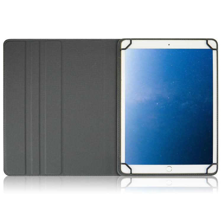 For 10 inch Cloth Texture 360 Rotation Horizontal Flip Universal Tablet PC Leather Case with Pen Slot(Black) - 10 - 11 inch by PMC TechLife | Online Shopping South Africa | PMC TechLife | Buy Now Pay Later Mobicred