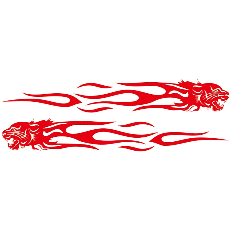 2 PCS/Set D-815 Flame Lion Pattern Car Modified Decorative Sticker(Red) - Decorative Sticker by PMC TechLife | Online Shopping South Africa | PMC TechLife | Buy Now Pay Later Mobicred