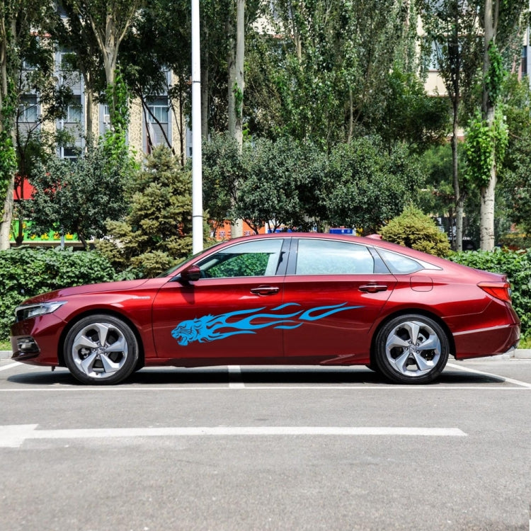 2 PCS/Set D-815 Flame Lion Pattern Car Modified Decorative Sticker(Blue) - Decorative Sticker by PMC TechLife | Online Shopping South Africa | PMC TechLife | Buy Now Pay Later Mobicred