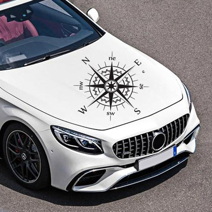 D-863 Compass Pattern Car Modified Decorative Sticker(Black) - Decorative Sticker by PMC Jewellery | Online Shopping South Africa | PMC Jewellery | Buy Now Pay Later Mobicred