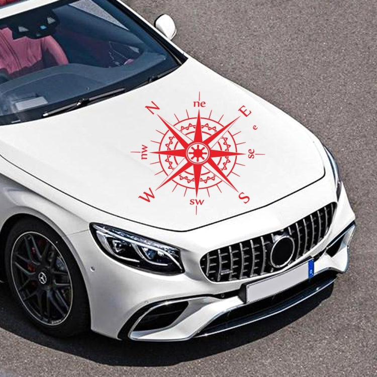 D-863 Compass Pattern Car Modified Decorative Sticker(Red) - Decorative Sticker by PMC TechLife | Online Shopping South Africa | PMC TechLife | Buy Now Pay Later Mobicred