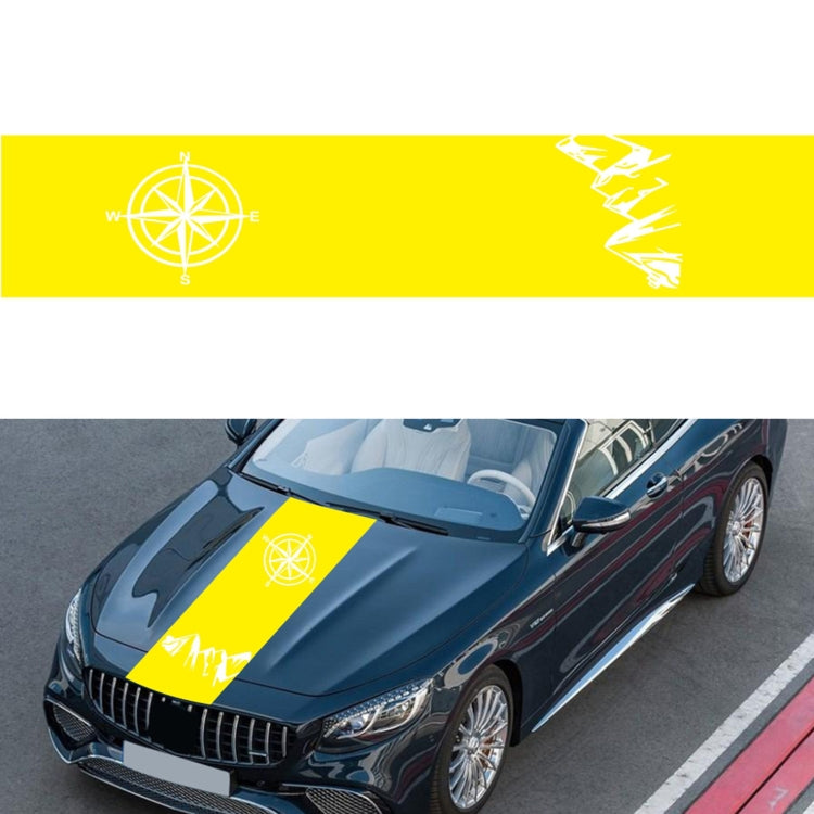 D-864 Compass Pattern Car Modified Decorative Sticker(Yellow) - Decorative Sticker by PMC TechLife | Online Shopping South Africa | PMC TechLife | Buy Now Pay Later Mobicred