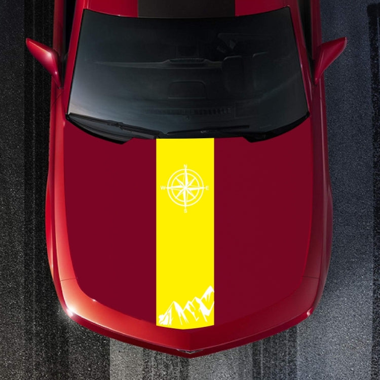 D-864 Compass Pattern Car Modified Decorative Sticker(Yellow) - Decorative Sticker by PMC TechLife | Online Shopping South Africa | PMC TechLife | Buy Now Pay Later Mobicred