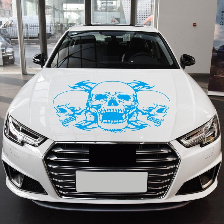 D-923 Three Skulls Pattern Car Modified Decorative Sticker(Blue) - free shipping - PMC TechLife - Order now!