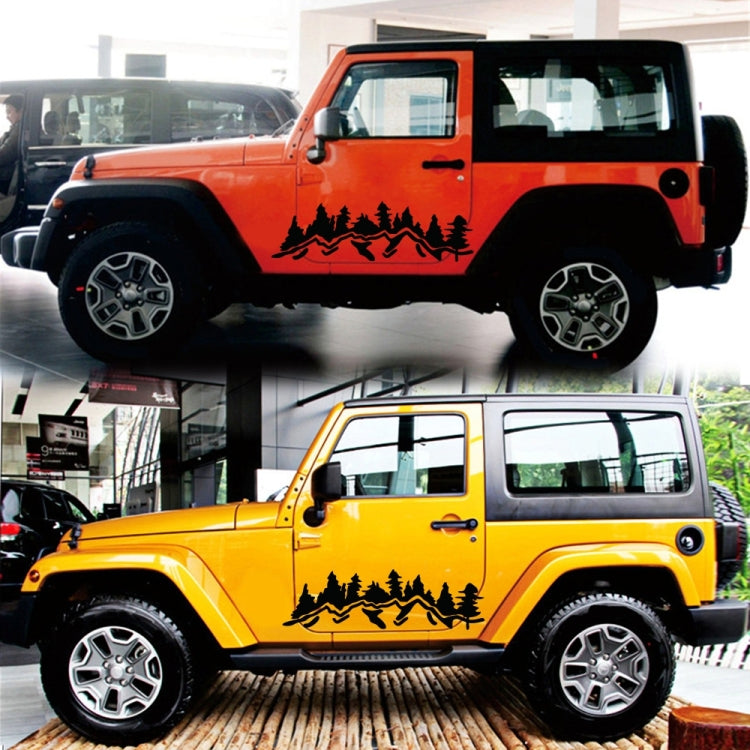 2 PCS/Set D-924 Mountain Woods Pattern Car Modified Decorative Sticker(Black) - free shipping - PMC TechLife - Order now!