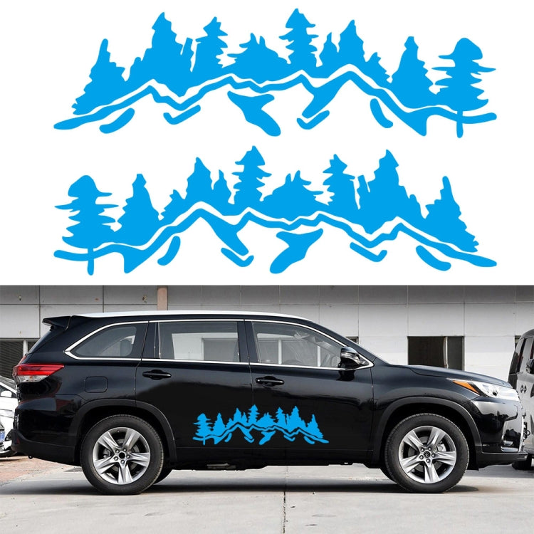 2 PCS/Set D-924 Mountain Woods Pattern Car Modified Decorative Sticker(Blue) - Decorative Sticker by PMC Jewellery | Online Shopping South Africa | PMC Jewellery | Buy Now Pay Later Mobicred