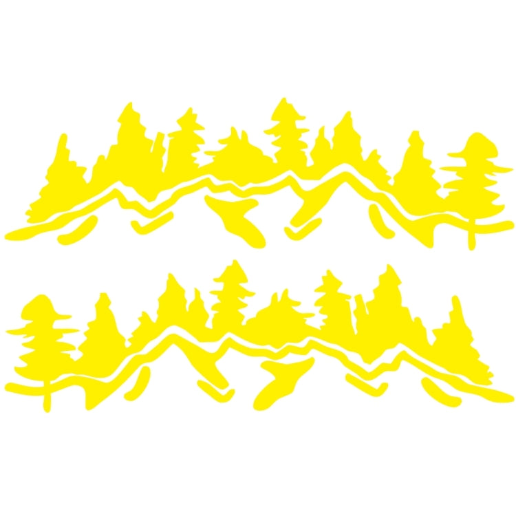 2 PCS/Set D-924 Mountain Woods Pattern Car Modified Decorative Sticker(Yellow) - Decorative Sticker by PMC TechLife | Online Shopping South Africa | PMC TechLife | Buy Now Pay Later Mobicred