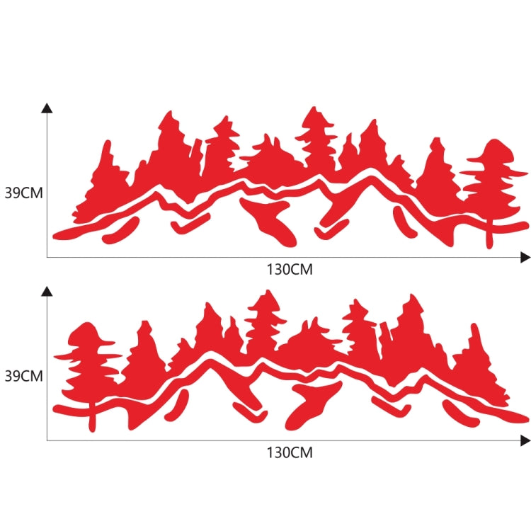 2 PCS/Set D-924 Mountain Woods Pattern Car Modified Decorative Sticker(Red) - Decorative Sticker by PMC Jewellery | Online Shopping South Africa | PMC Jewellery | Buy Now Pay Later Mobicred