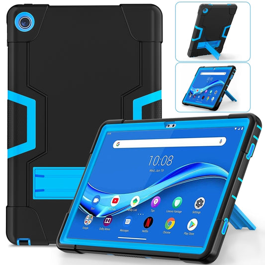 For Lenovo Tab M10 Plus 10.6 3rd Gen 2022 Contrast Color Robot Shockproof Silicone + PC Tablet Case(Black Blue) - Lenovo by PMC Jewellery | Online Shopping South Africa | PMC Jewellery