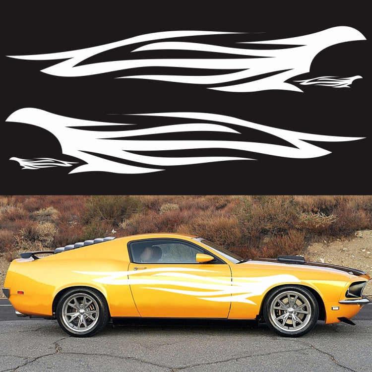 2 PCS/Set D-926 Fire Totem Pattern Car Modified Decorative Sticker(White) - Decorative Sticker by PMC TechLife | Online Shopping South Africa | PMC TechLife | Buy Now Pay Later Mobicred
