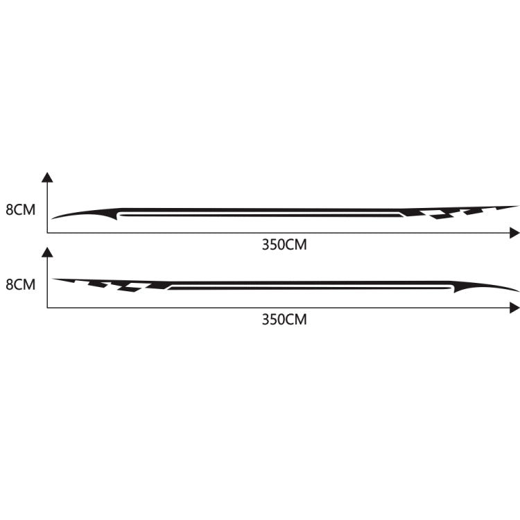 2 PCS/Set D-934 Waistline Pattern Car Modified Decorative Sticker(Black) - Decorative Sticker by PMC Jewellery | Online Shopping South Africa | PMC Jewellery | Buy Now Pay Later Mobicred