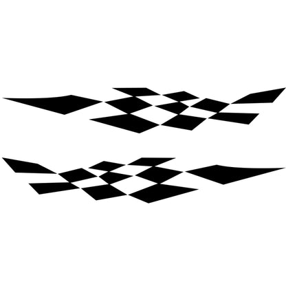 2 PCS/Set D-943 Checkered Flag Pattern Car Modified Decorative Sticker(Black) - Decorative Sticker by PMC Jewellery | Online Shopping South Africa | PMC Jewellery | Buy Now Pay Later Mobicred