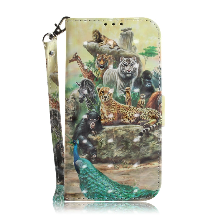 For Galaxy Note 10 Lite / A81 3D Painting Horizontal Flip Leather Case with Holder & Card Slot & Wallet & Lanyard(Zoo) - Galaxy Phone Cases by PMC Jewellery | Online Shopping South Africa | PMC Jewellery