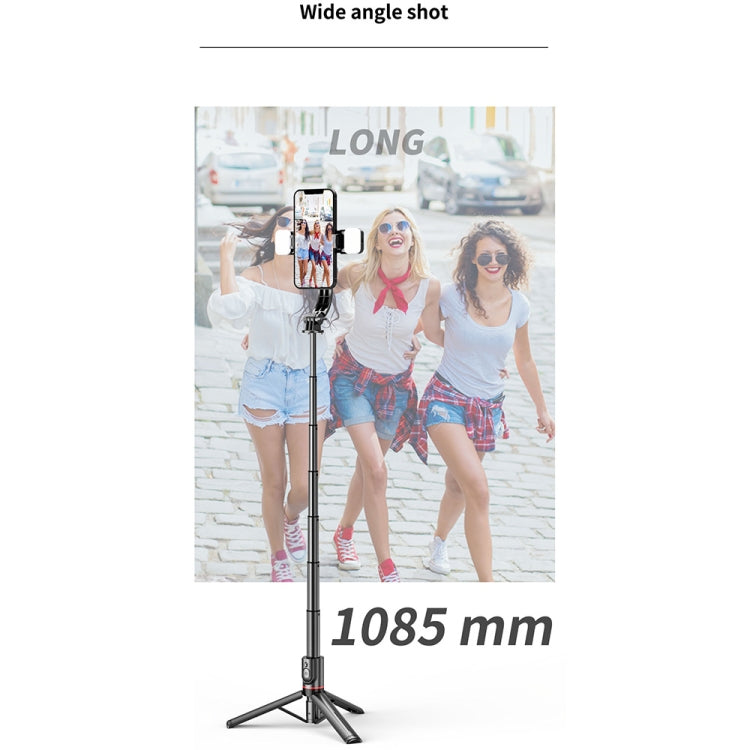 L12D Bluetooth Remote Control Detachable Fill Light Tripod Selfie Stick Phone Holder - Selfie Sticks by PMC Jewellery | Online Shopping South Africa | PMC Jewellery | Buy Now Pay Later Mobicred