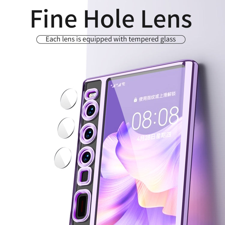 For Huawei Mate Xs 2 TPU Electroplating Full Coverage Protective Phone Case(Transparent) - Huawei Cases by PMC TechLife | Online Shopping South Africa | PMC TechLife | Buy Now Pay Later Mobicred