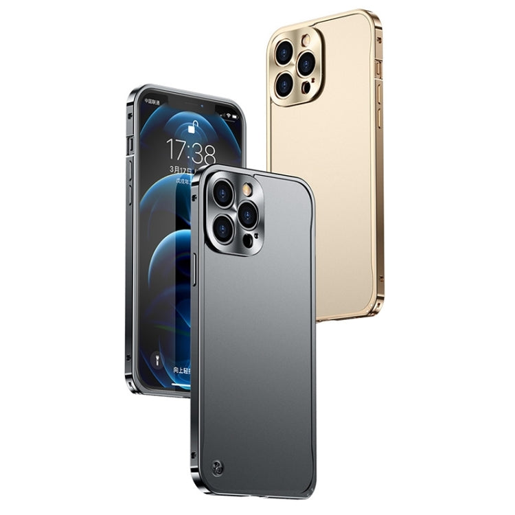 For iPhone 14 Metal Frame + Frosted PC Phone Case (Gold) - iPhone 14 Cases by PMC Jewellery | Online Shopping South Africa | PMC Jewellery