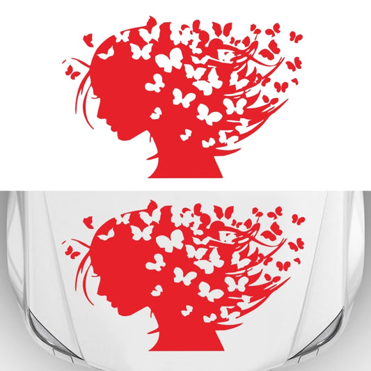 D-956 Butterfly Girl Pattern Car Modified Decorative Sticker(Red) - Decorative Sticker by PMC Jewellery | Online Shopping South Africa | PMC Jewellery | Buy Now Pay Later Mobicred