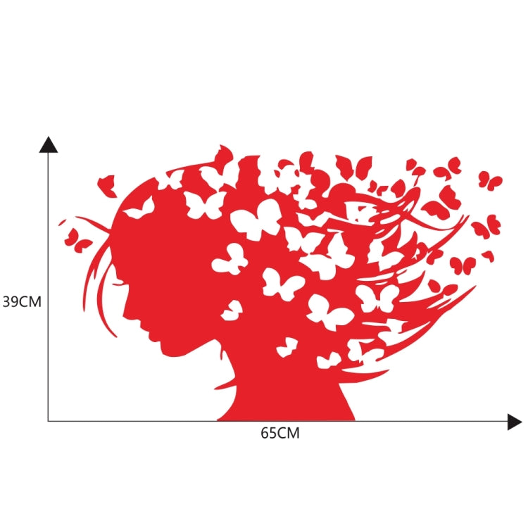 D-956 Butterfly Girl Pattern Car Modified Decorative Sticker(Red) - Decorative Sticker by PMC TechLife | Online Shopping South Africa | PMC TechLife | Buy Now Pay Later Mobicred