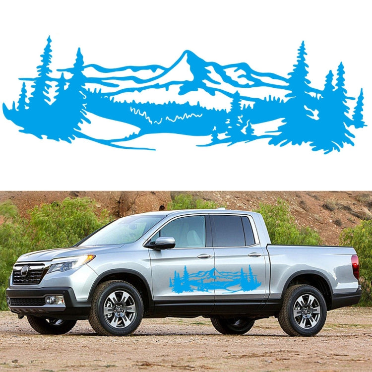 2 PCS/Set D-957 Mountains Pattern Car Modified Decorative Sticker(Blue) - free shipping - PMC TechLife - Order now!