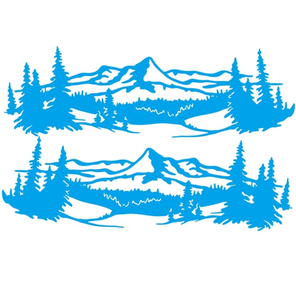 2 PCS/Set D-957 Mountains Pattern Car Modified Decorative Sticker(Blue) - Decorative Sticker by PMC Jewellery | Online Shopping South Africa | PMC Jewellery | Buy Now Pay Later Mobicred