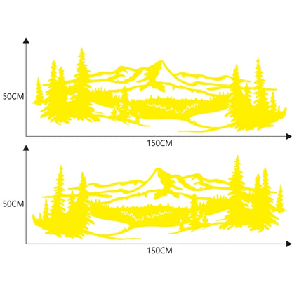 2 PCS/Set D-957 Mountains Pattern Car Modified Decorative Sticker(Yellow) - Decorative Sticker by PMC Jewellery | Online Shopping South Africa | PMC Jewellery | Buy Now Pay Later Mobicred