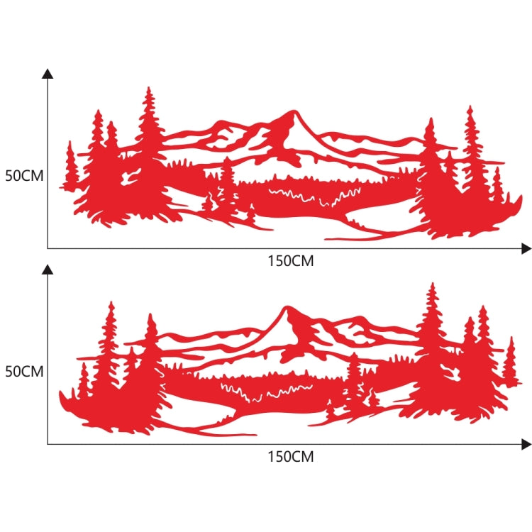 2 PCS/Set D-957 Mountains Pattern Car Modified Decorative Sticker(Red) - Decorative Sticker by PMC Jewellery | Online Shopping South Africa | PMC Jewellery | Buy Now Pay Later Mobicred