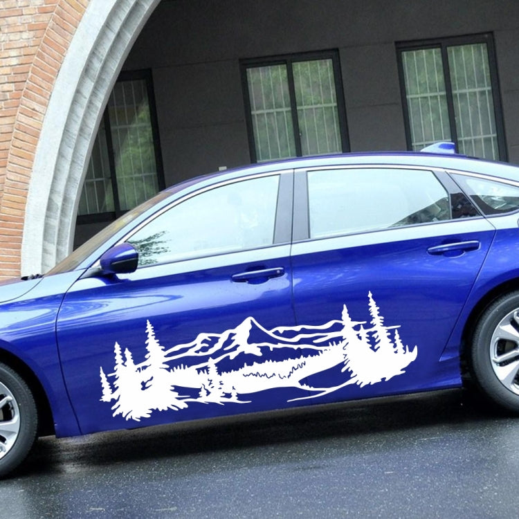 2 PCS/Set D-957 Mountains Pattern Car Modified Decorative Sticker(White) - Decorative Sticker by PMC TechLife | Online Shopping South Africa | PMC TechLife | Buy Now Pay Later Mobicred