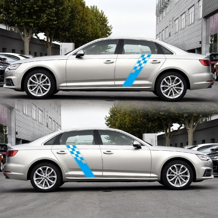 2 PCS/Set D-962 Checkered Flag Pattern Car Modified Decorative Sticker(Blue) - Decorative Sticker by PMC Jewellery | Online Shopping South Africa | PMC Jewellery | Buy Now Pay Later Mobicred